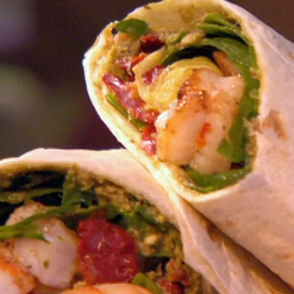 Nut-Free Egg-Free Mediterranean Shrimp Wraps — Mediterranean recipe