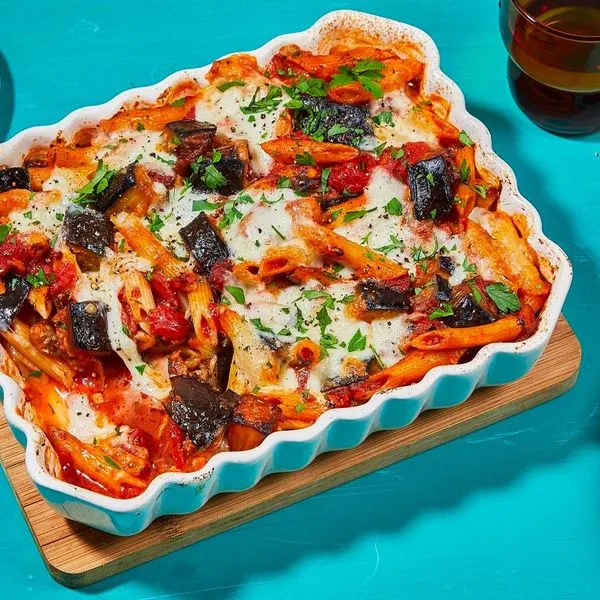 Vegetarian Nut-Free Eggplant pasta bake — Italian recipe