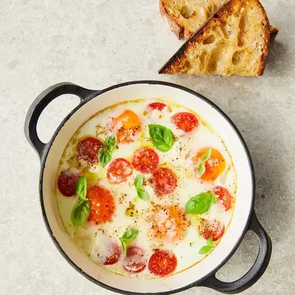 Vegetarian Gluten-Free Italian baked eggs — Italian recipe