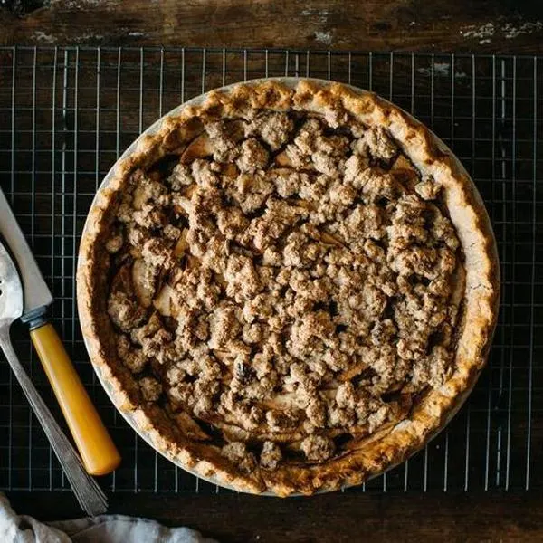 Vegetarian Dairy-Free Ginger-Apple Crumble Pie (Gluten And Dairy-Free) — American recipe