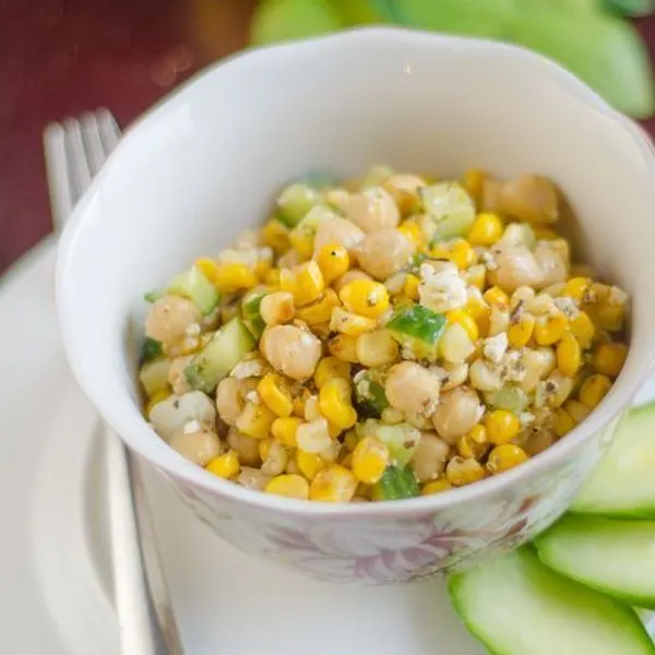 Vegetarian Gluten-Free MEDITERRANEAN CORN SALAD — Mediterranean recipe