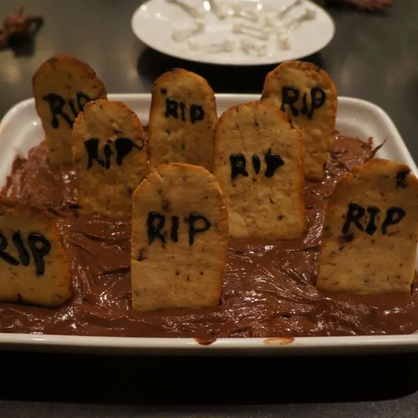 Vegetarian Nut-Free Halloween Graveyard Dessert — American recipe