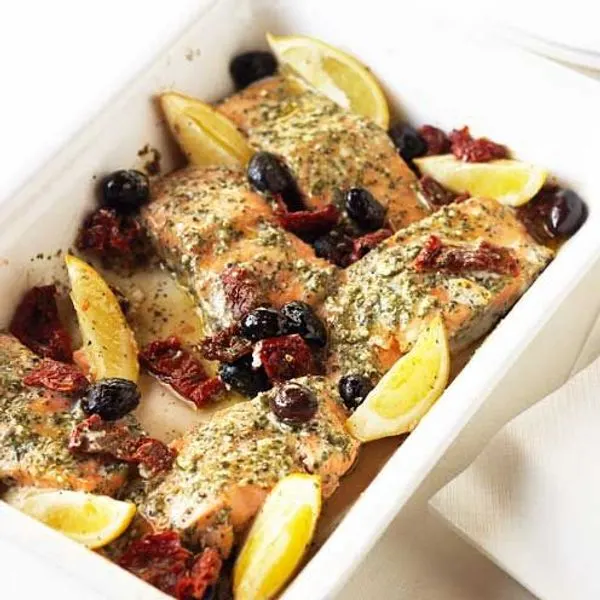Gluten-Free Keto Mediterranean Salmon — Mediterranean recipe