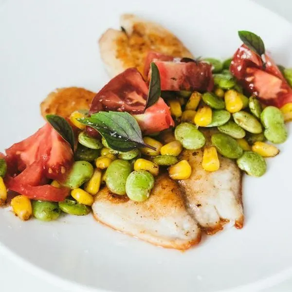 Keto Nut-Free Seafood and Summer Succotash — American recipe