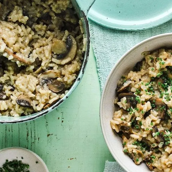 Vegan Vegetarian Vegan mushroom risotto — American recipe