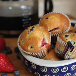 Vegetarian Gluten-Free Gluten-Free Tuesday: Berry Muffins Recipe — American recipe