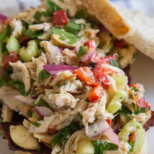 Dairy-Free Nut-Free Italian Chicken Salad Sandwiches — Italian recipe