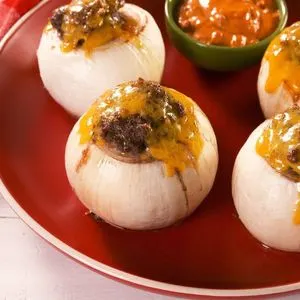 Gluten-Free Nut-Free Keto Burger Stuffed Onions — American recipe