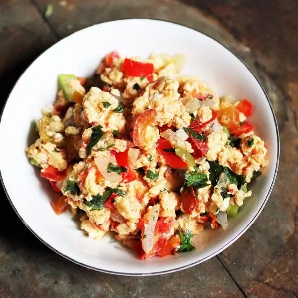 Vegetarian Gluten-Free Indian-Style Scrambled Eggs — Indian recipe