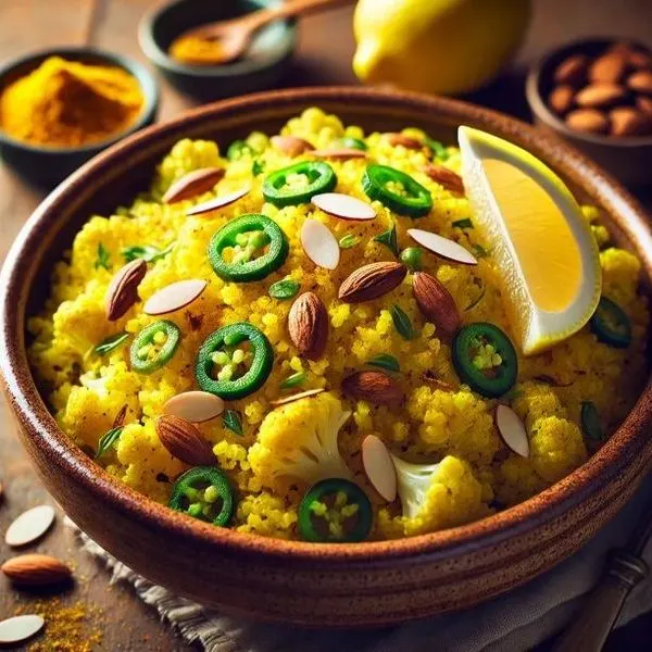Vegan Vegetarian Lemon Rice(d Cauliflower) — Mediterranean recipe