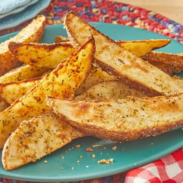 Vegetarian Gluten-Free Air Fryer Parmesan Steak Fries — Italian recipe