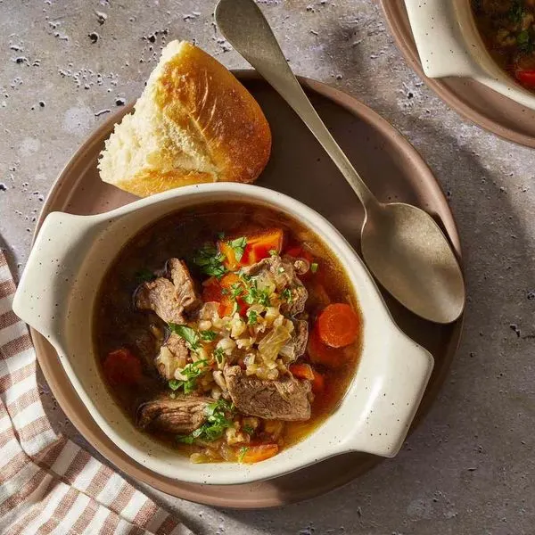 Dairy-Free Nut-Free Beef Barley Soup — American recipe