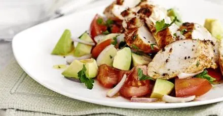 Gluten-Free Dairy-Free Chicken breast with avocado salad — Mediterranean recipe