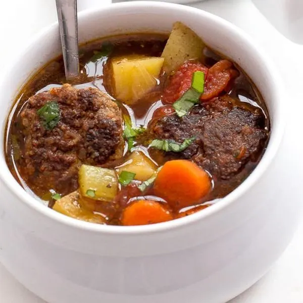 Nut-Free Shellfish-Free Italian Meatball and Potato Soup — Italian recipe