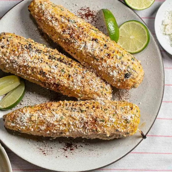 Vegetarian Gluten-Free Elotes (Grilled Mexican Street Corn) Recipe — Mexican recipe