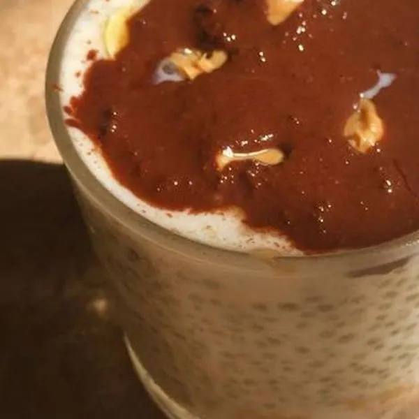 Vegan Vegetarian Peanut Butter and Chocolate Chia Dessert — American recipe