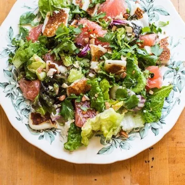 Vegetarian Gluten-Free Halloumi and Grapefruit Salad — American recipe