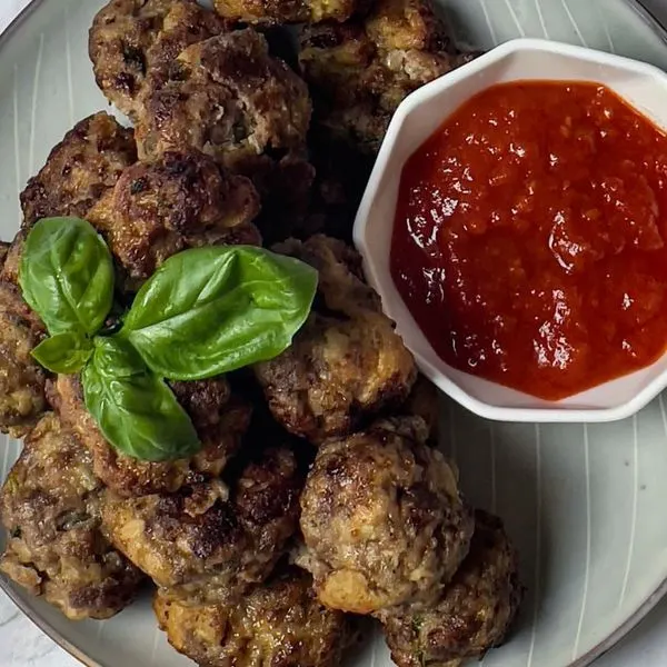 Nut-Free Shellfish-Free Air Fryer Meatballs — Mediterranean recipe