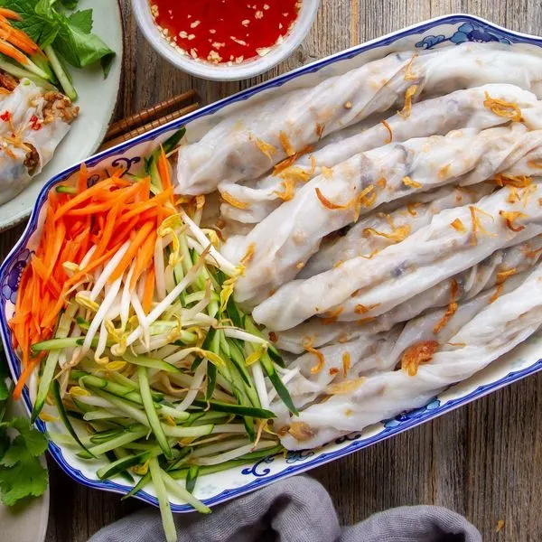 Dairy-Free Nut-Free Banh Cuon Chay (Vegan Rice Rolls) — South east asian recipe