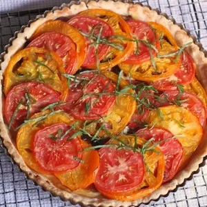 Vegetarian Gluten-Free Gluten-Free Tuesday: Tomato Tart with Parmesan-Rosemary Crust Recipe — American recipe