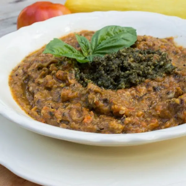 Vegetarian Gluten-Free Roasted Summer Vegetable Soup — Italian recipe