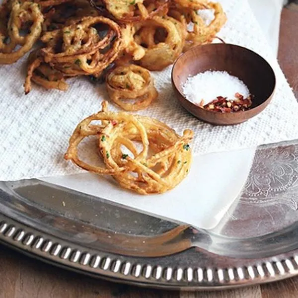 Vegan Vegetarian Indian Onion Fritters — South east asian recipe