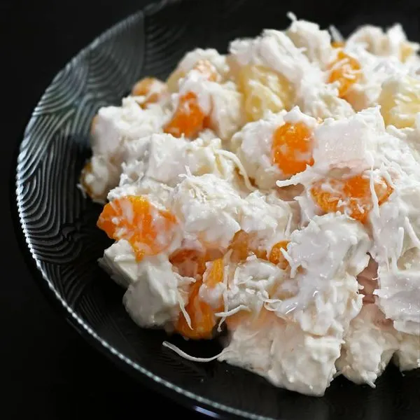 Nut-Free Shellfish-Free Ambrosia Salad (Paleo, Dairy Free) — American recipe