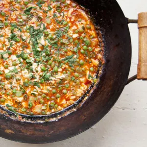 Vegan Vegetarian Vegetarian Mapo Tofu with Peas Recipe — Asian recipe