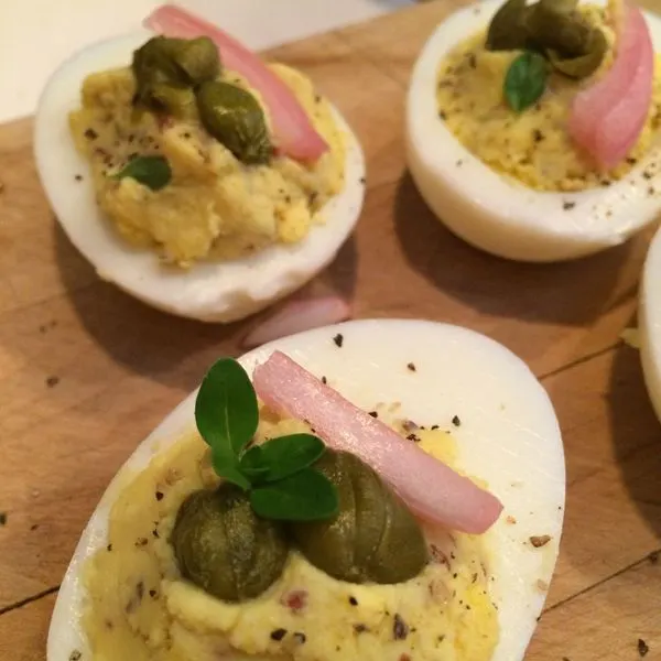 Vegetarian Gluten-Free Mediterranean Deviled Eggs — Mediterranean recipe