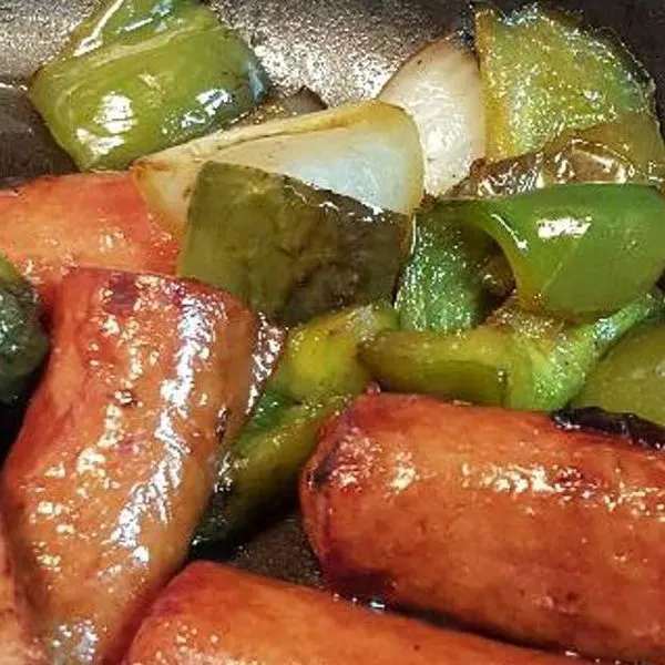 Gluten-Free Keto Sausage, peppers, and onions — Chinese recipe