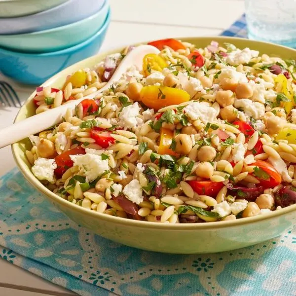 Vegetarian Nut-Free Mediterranean Orzo Salad — Mediterranean recipe