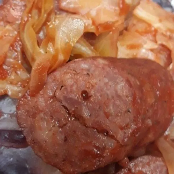 Gluten-Free Dairy-Free Sausage and Cabbages in Tomato Sauce — American recipe