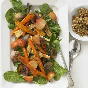 Vegan Vegetarian Roasted Autumn Harvest Salad — American recipe