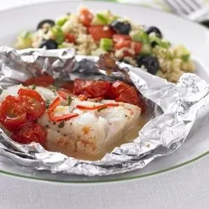 Dairy-Free Nut-Free Mediterranean fish & couscous — Mediterranean recipe