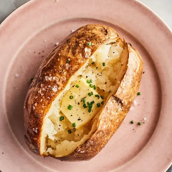 Vegetarian Gluten-Free Crispy Air Fryer Baked Potatoes — American recipe