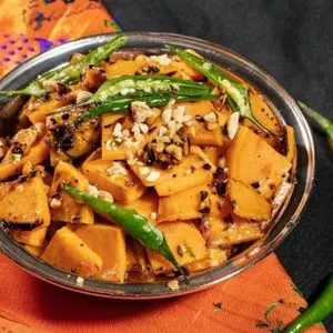 Vegan Vegetarian Indian Home Fries with Peanuts — Indian recipe