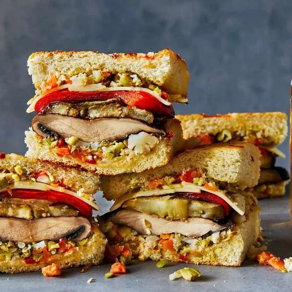 Vegetarian Nut-Free Vegetarian Muffulettas — Italian recipe