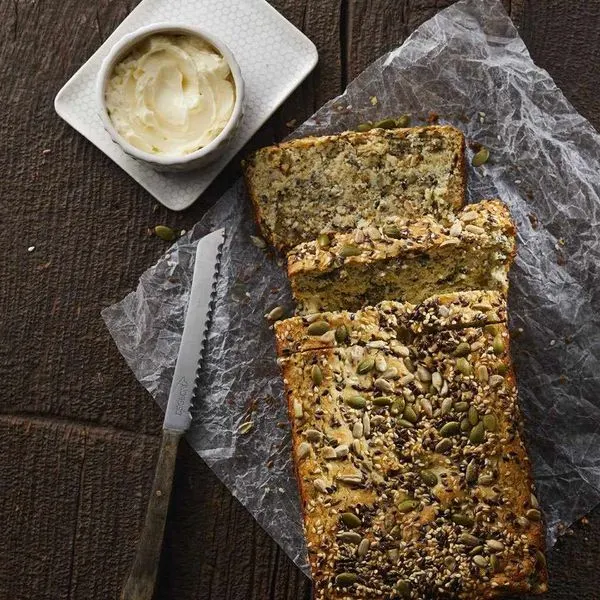Vegetarian Gluten-Free Low-Carb Seeded Quick Bread — American recipe