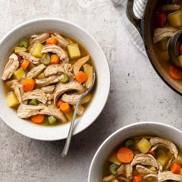 Gluten-Free Dairy-Free Classic Chicken Vegetable Soup — American recipe