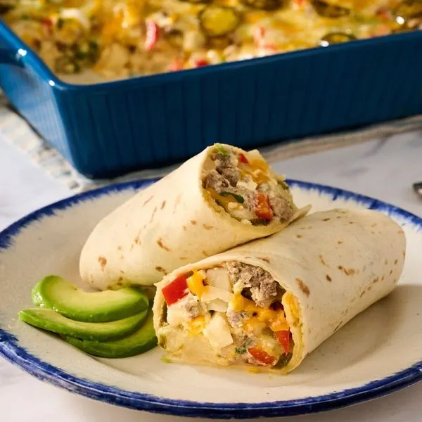 Nut-Free Breakfast Casserole Burritos — American recipe