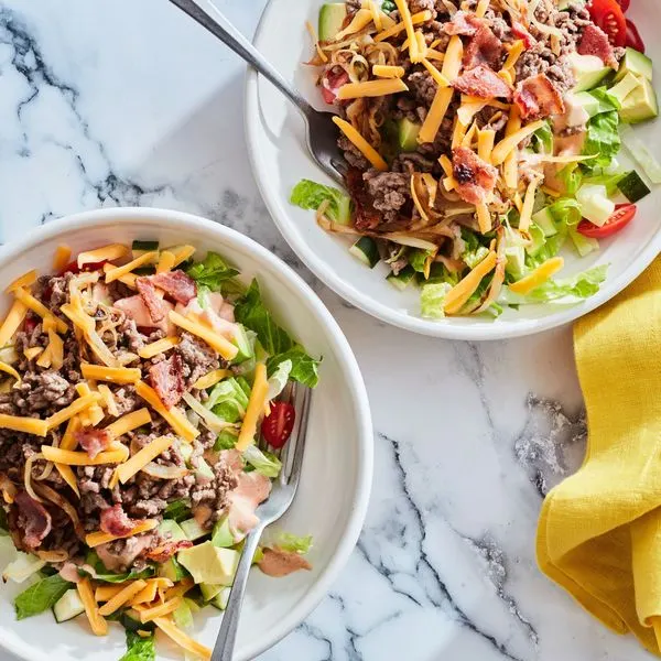 Gluten-Free Nut-Free Keto Bacon Cheeseburger Bowls — Mediterranean recipe