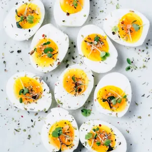 Gluten-Free Keto Keto-Friendly Bacon-Cheese Deviled Eggs — American recipe
