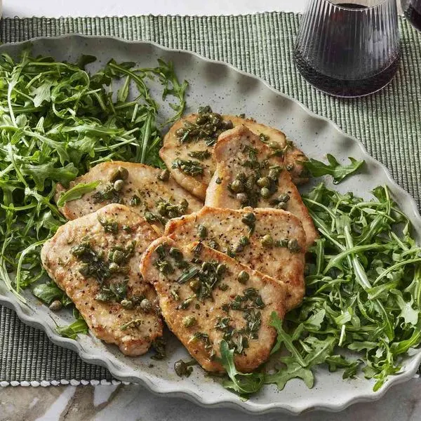 Keto Nut-Free Pork Scallopini — Mediterranean recipe