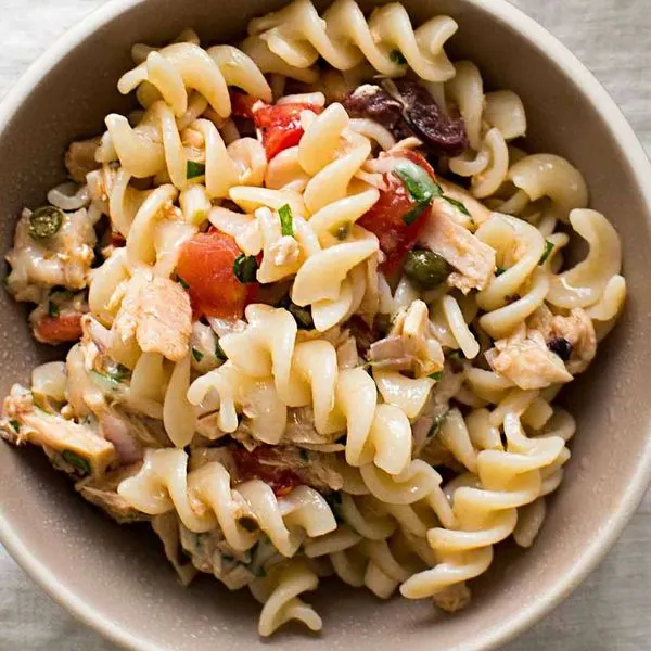 Nut-Free Shellfish-Free Mediterranean Tuna Pasta — Mediterranean recipe