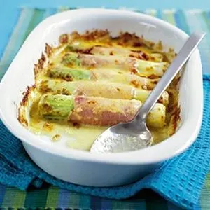 Gluten-Free Nut-Free Cheesy leeks & ham — American recipe