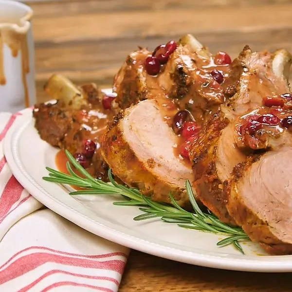 Gluten-Free Nut-Free Atkins Low Carb Cranberry-Ginger Pork Roast — American recipe