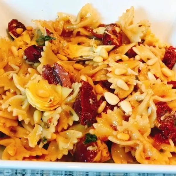 Vegetarian Nut-Free Tuscan Pasta Salad — Italian recipe