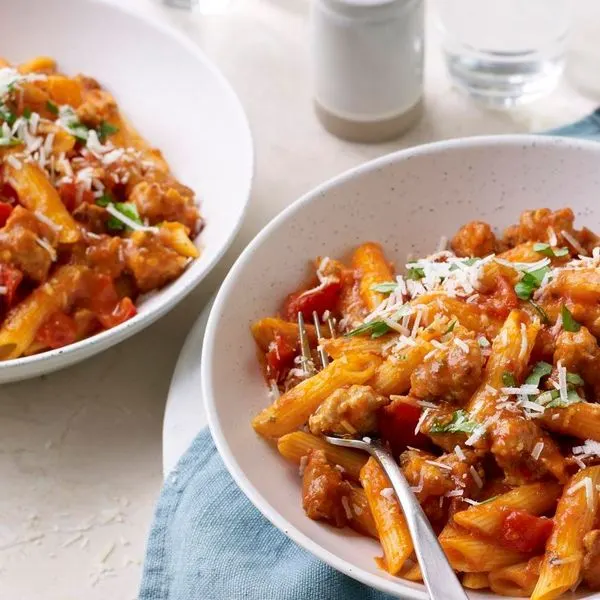 Nut-Free Shellfish-Free 5-ingredient sausage pasta — Italian recipe