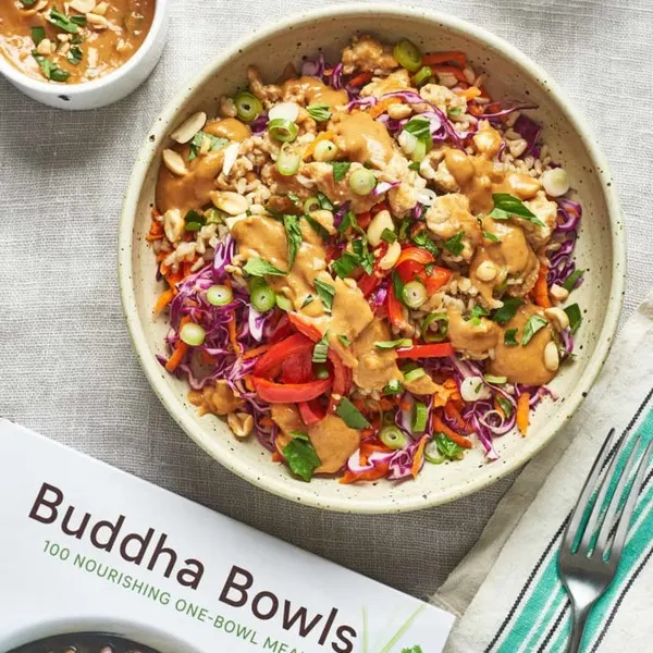 Vegan Vegetarian Spicy Thai Chicken and Brown Rice Bowls — South east asian recipe