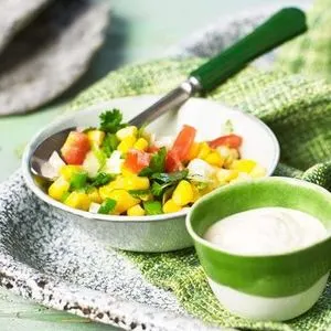 Vegan Vegetarian Mexican corn salsa — Mexican recipe